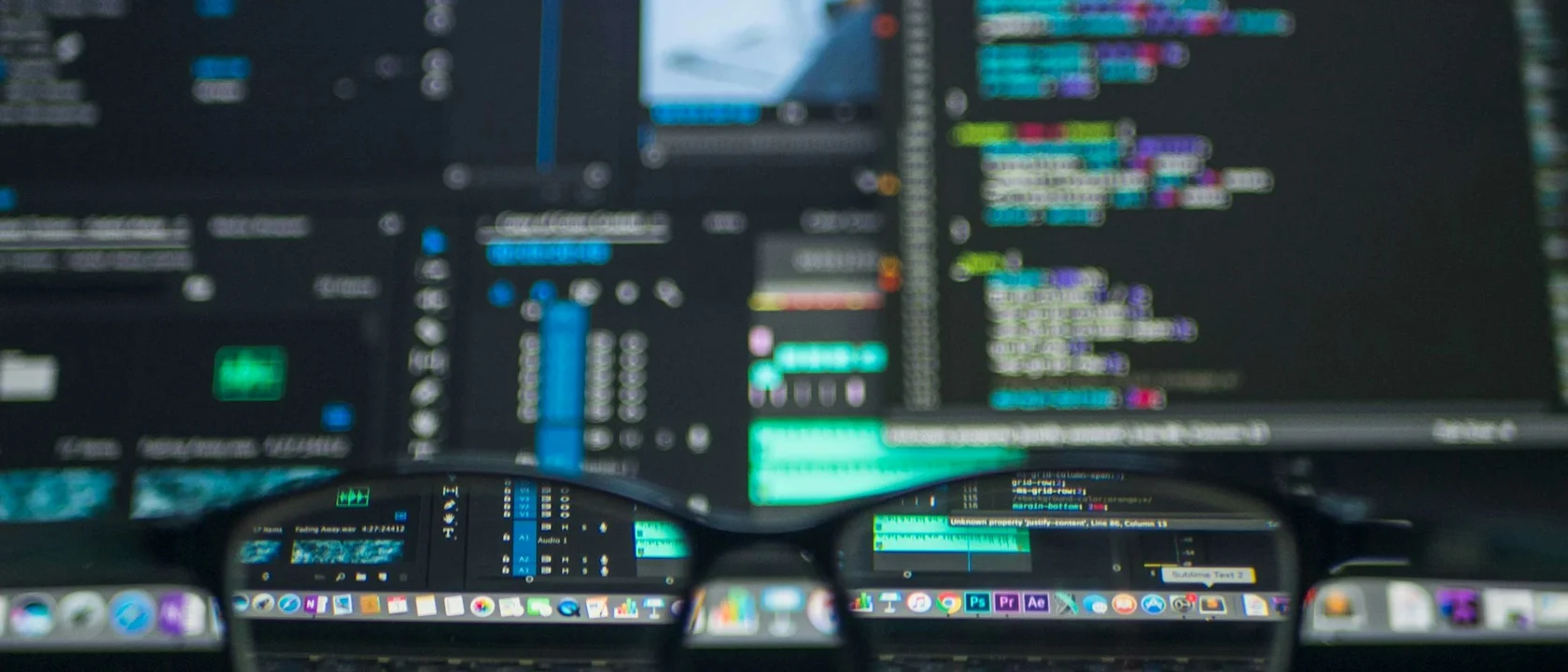 Code and terminal on a laptop used while reviewing site performance