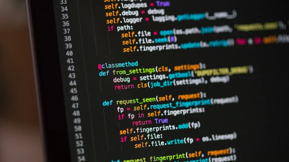 Source code on a computer monitor