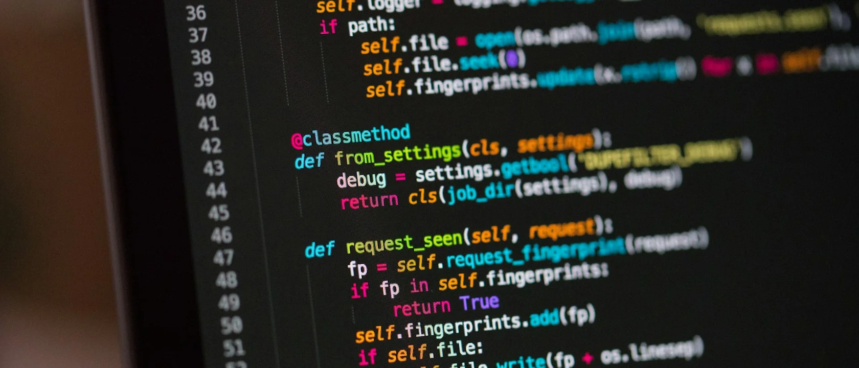 Source code on a computer monitor